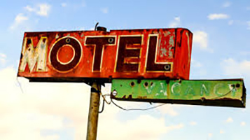 old rusty motel sign